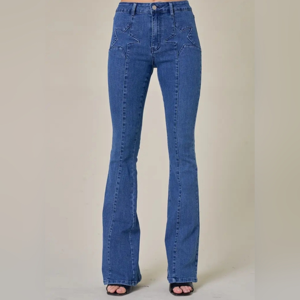 Women's Blue Star Embellished Jeans